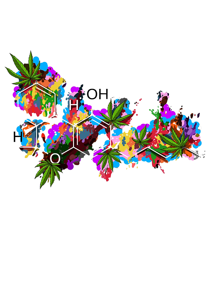Trippy Weed THC Molecule
