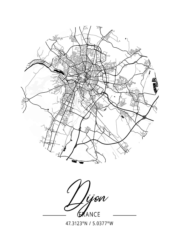 Dijon Area City Map