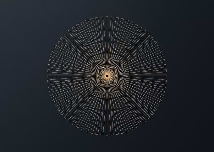 Gold Geometric Glyph