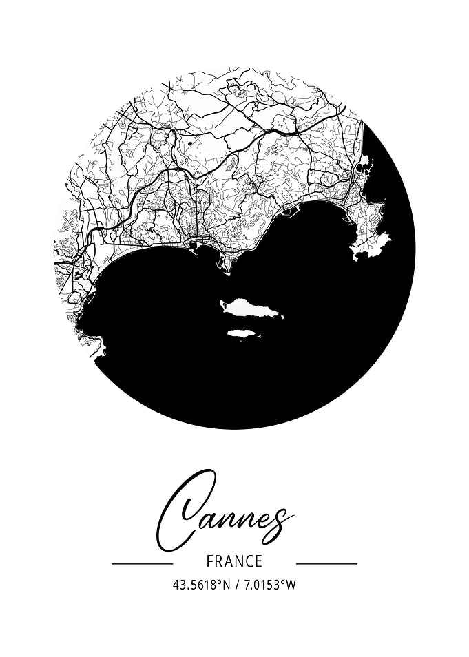 Cannes Area City Map