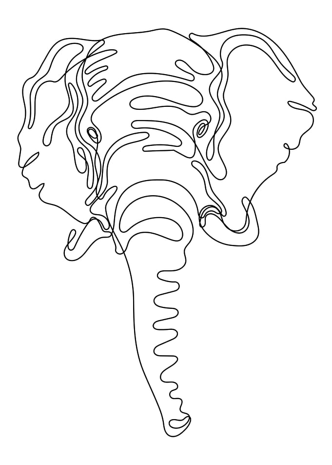 LineArt Elephant