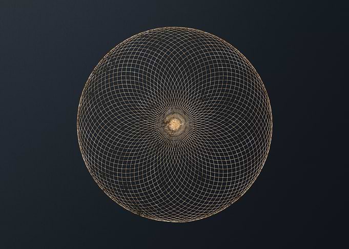Gold Geometric Glyph