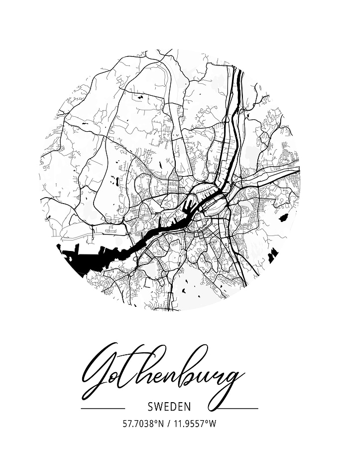 Gothenburg Area City Map