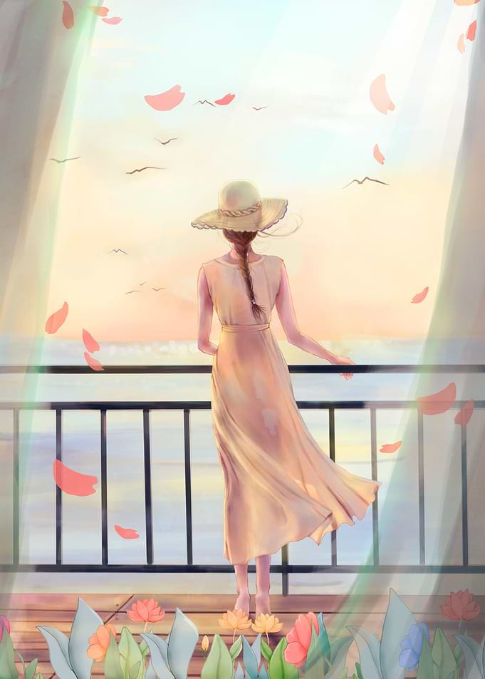 Girl at the Beach Sea