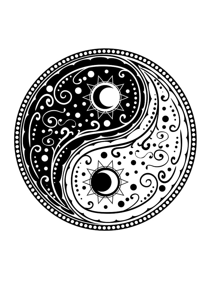 Yin yang paisley design