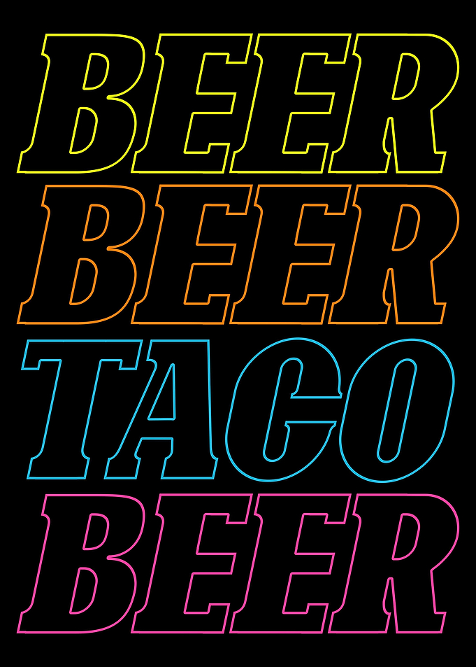 Beer taco beer drinker