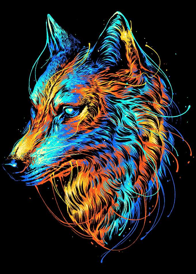 Colorful Wolf