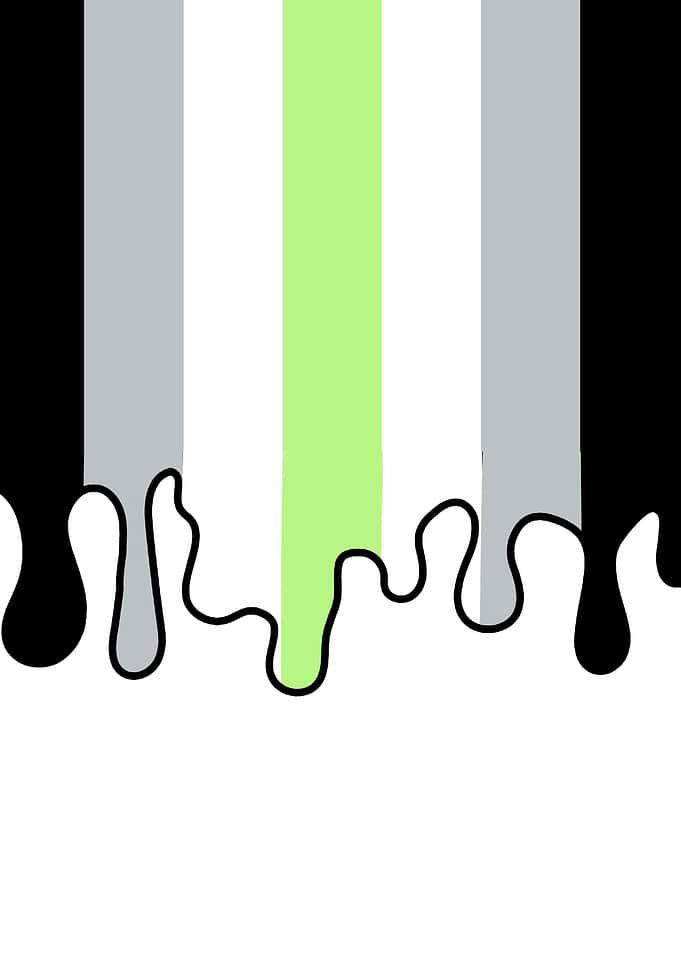 Dripping Agender Flag