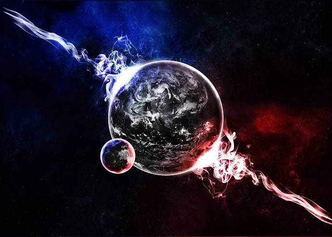 Space Galaxy Moon Universe