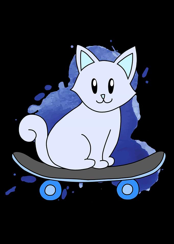 Blue Skater Cat