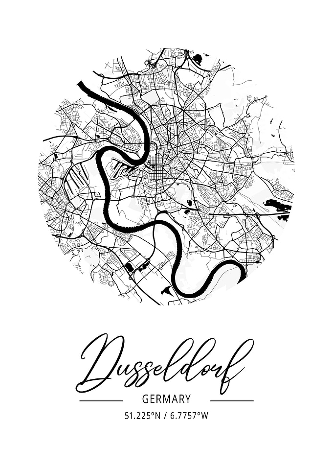 Dusseldorf Area City Map