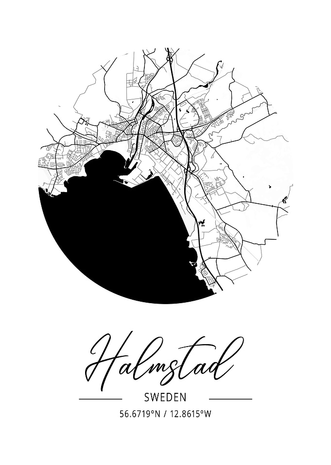 Halmstad Area City Map