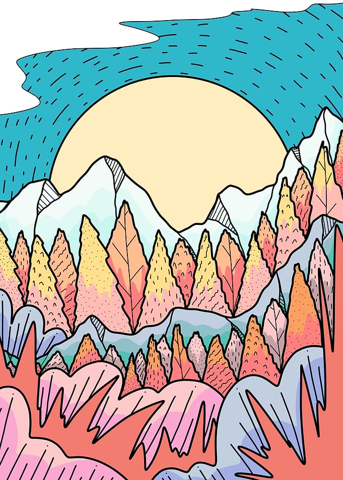 Autumnal mountain lands
