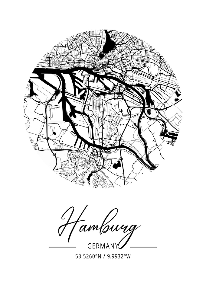 Hamburg Area City Map