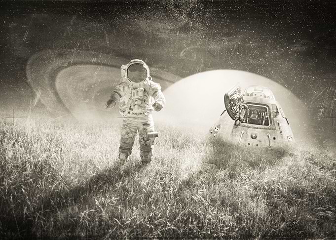 Space Galaxy Moon Universe