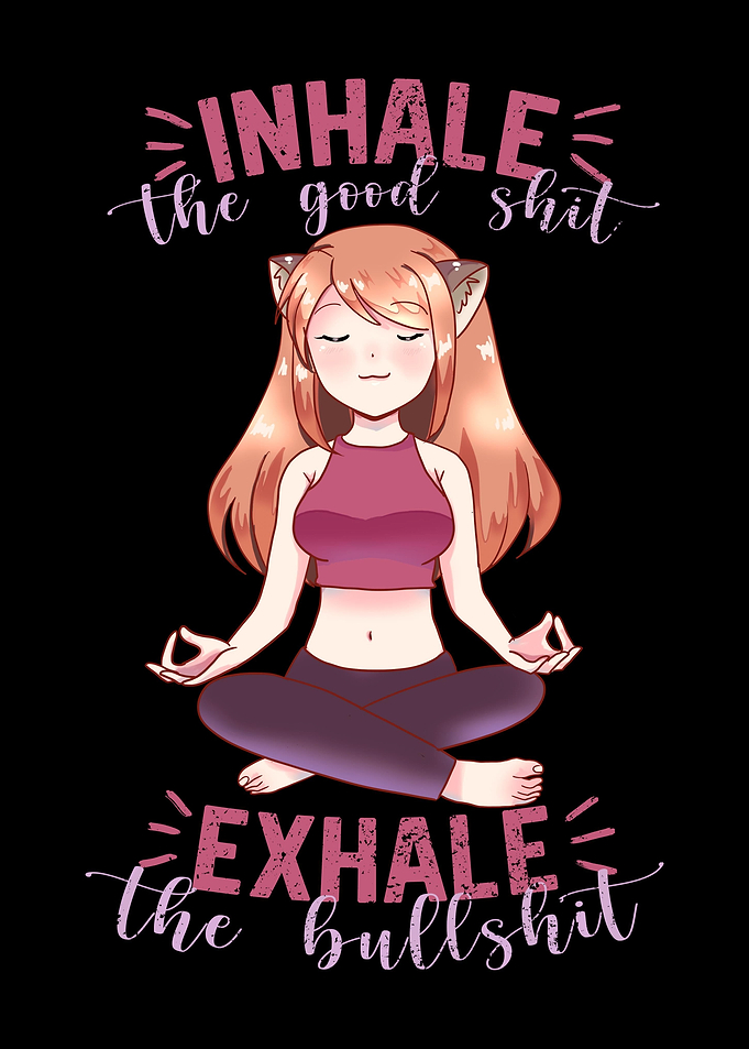 Yoga Quote Anime Girl
