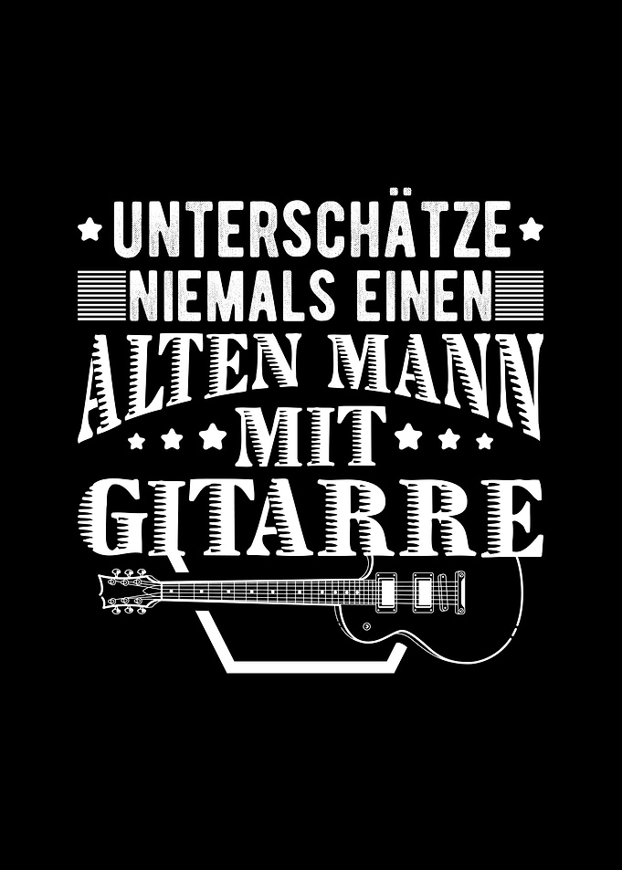 Gitarrist Mann Gitarre