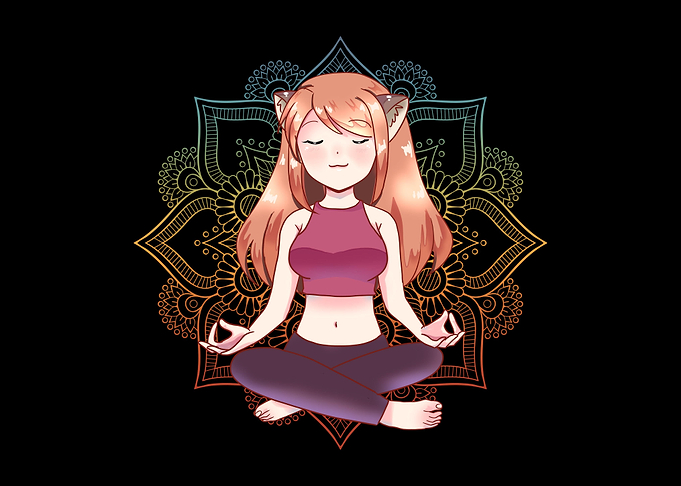 Mandala Anime Girl Yoga