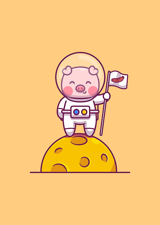 Kawaii Astronaut Piggy