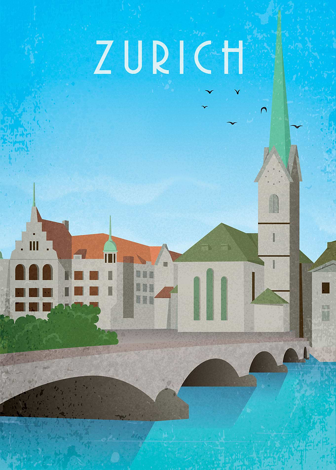 Zurich Vintage Poster