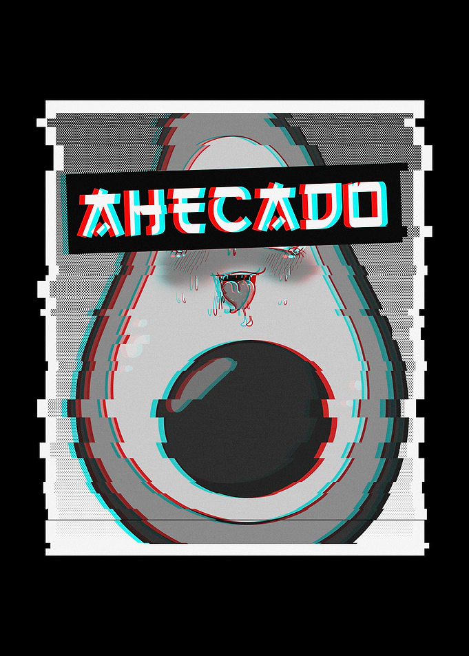 Ahegao Face Avocado Glitch