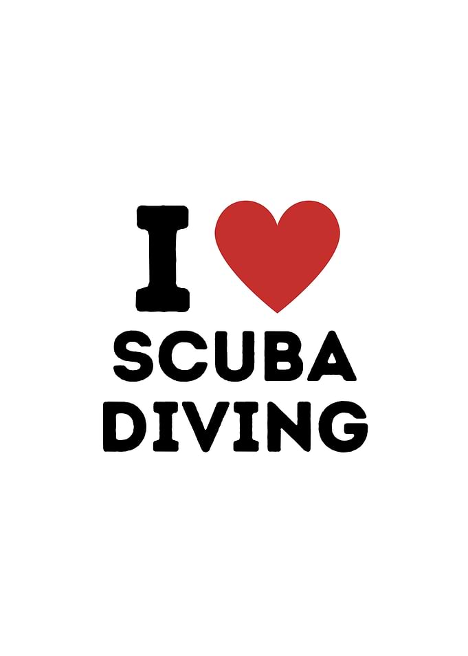 I Love Scuba Diving Simple
