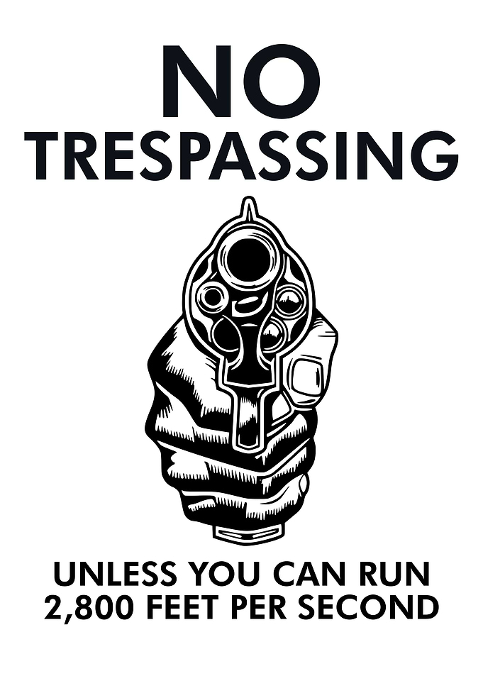 NO TRESPASSING GUN
