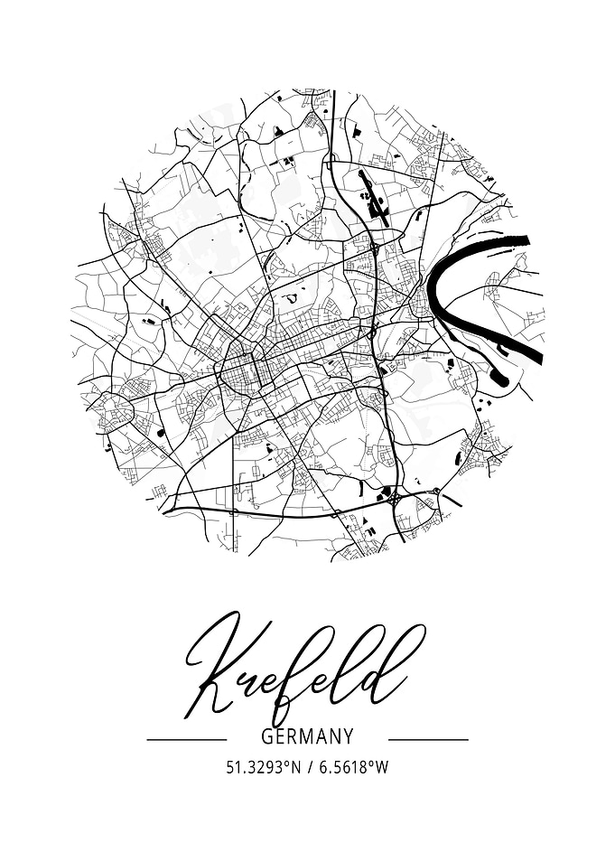 Krefeld Area City Map