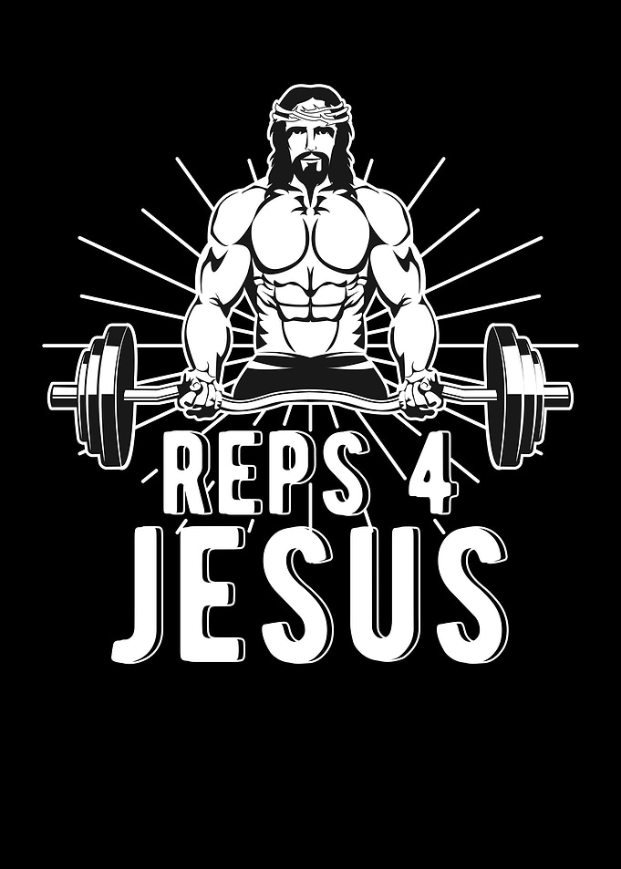 Funny Jesus Body Building