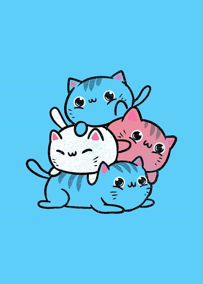 Cat Stack Trans Pride