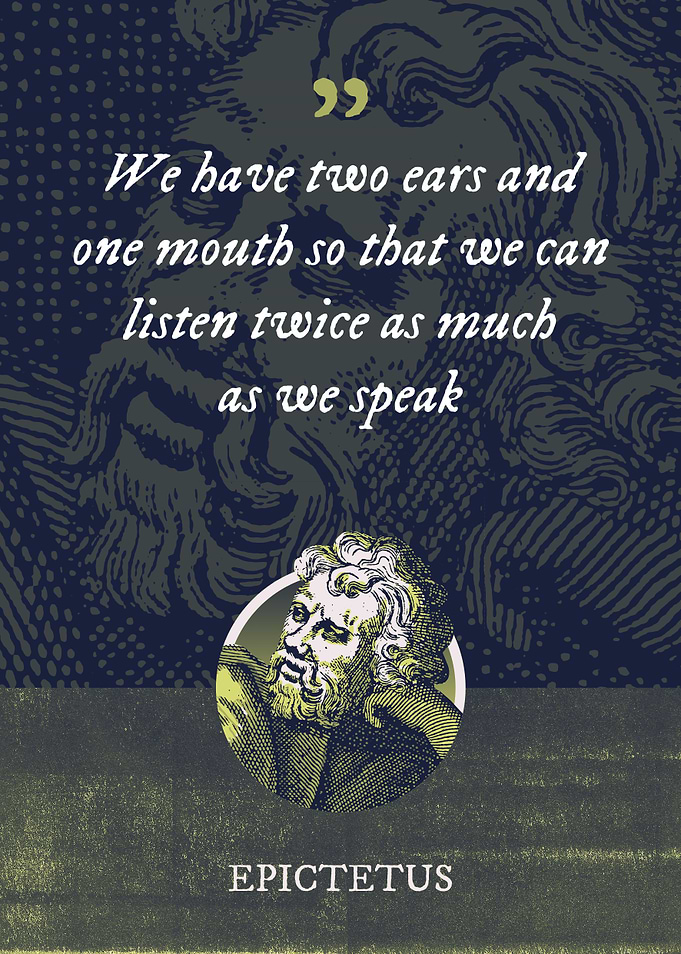 We have two ears and one