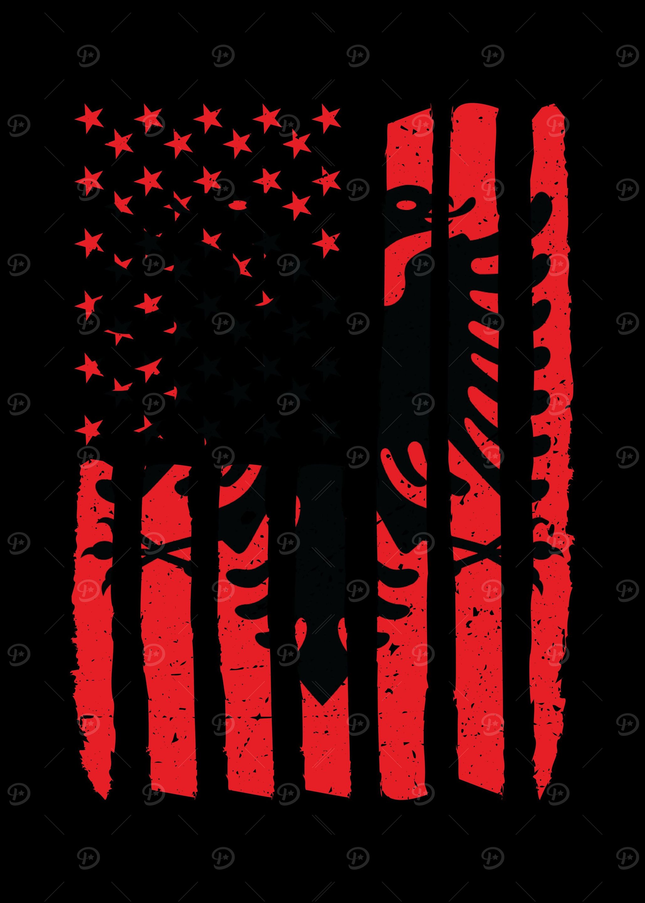 Albanian USA Flag Gift
