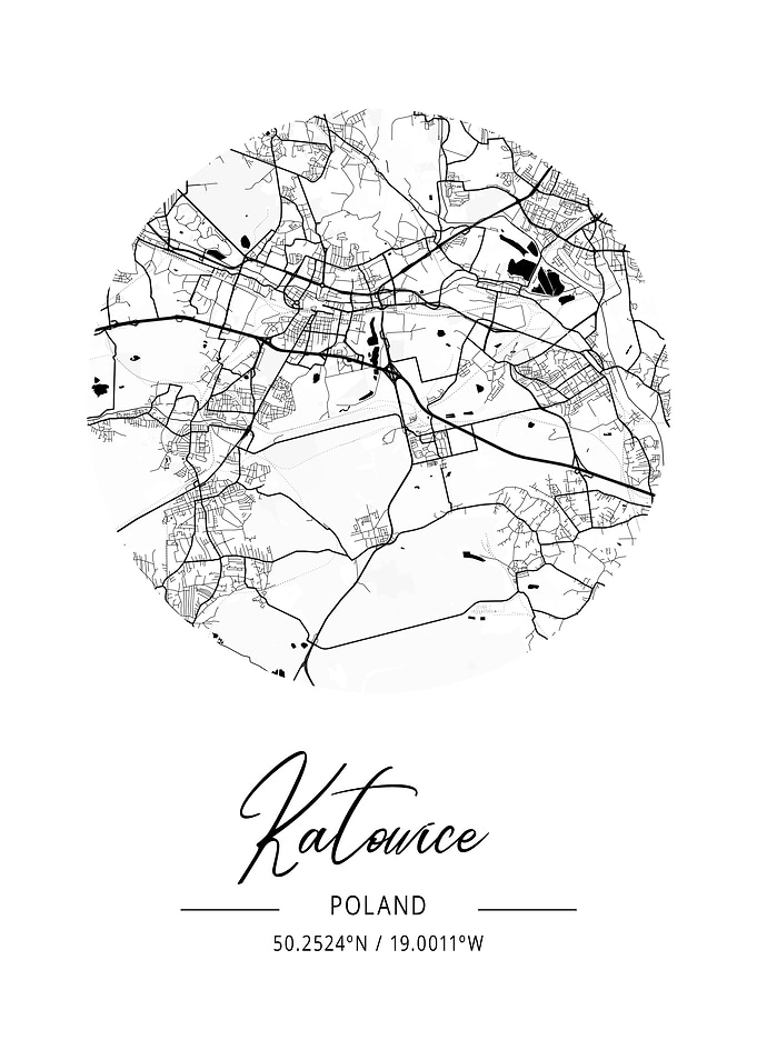 Katowice Area City Map