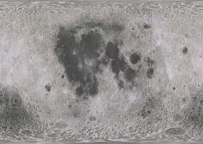 Mercator Map of The Moon