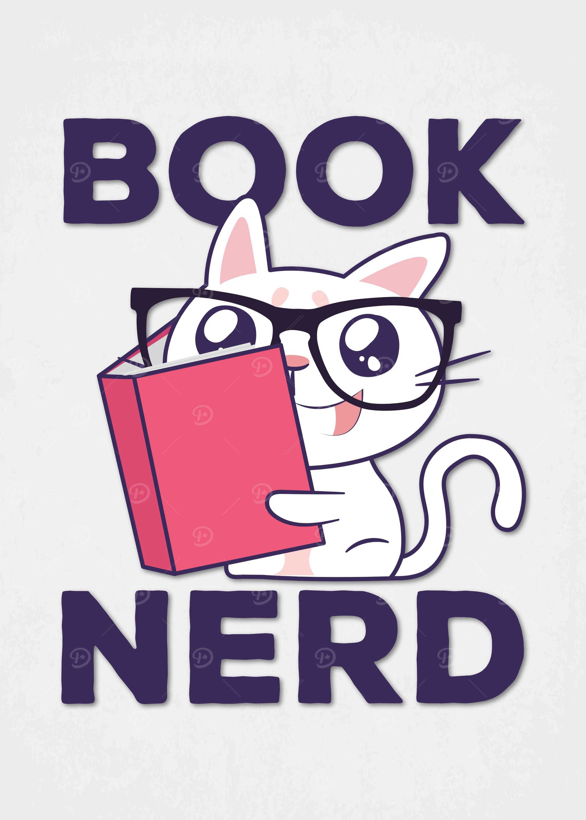 Book Nerd Reading Cat