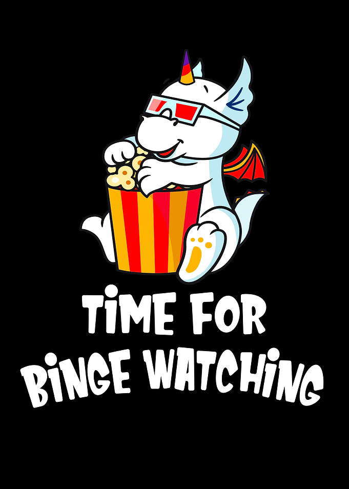 Binge Watching Cute Dragon