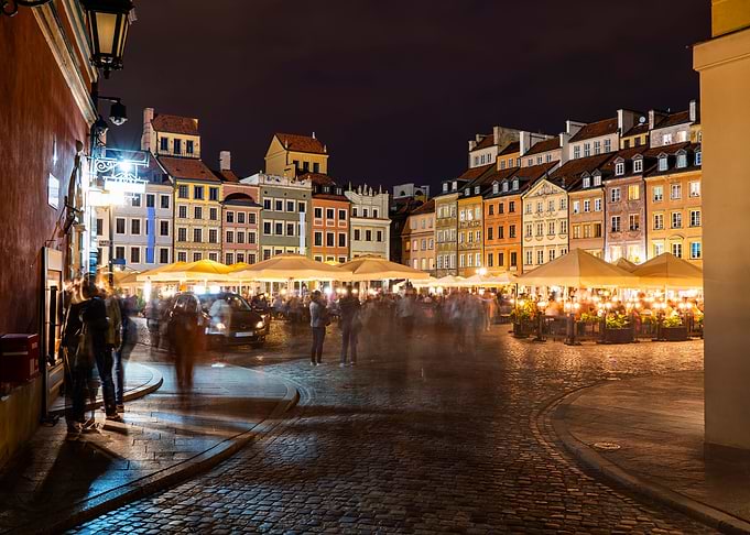 Warsaw Old Town by Night