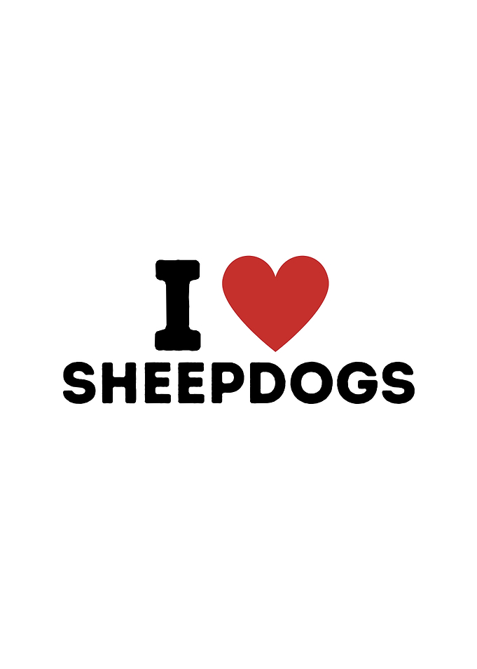 I Love Sheepdogs Simple