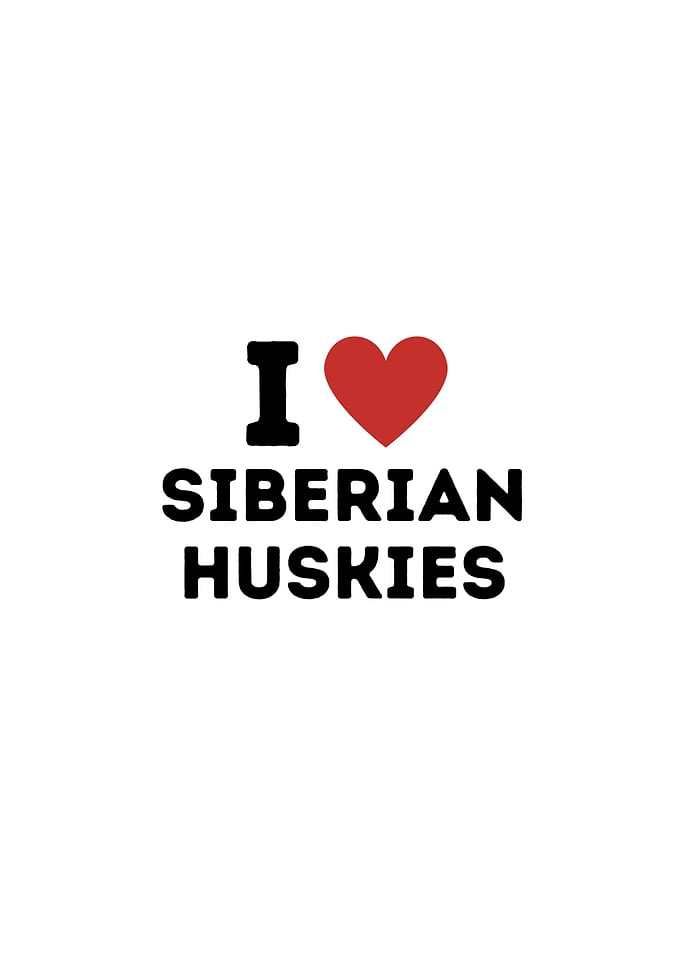 I Love Siberian Huskies