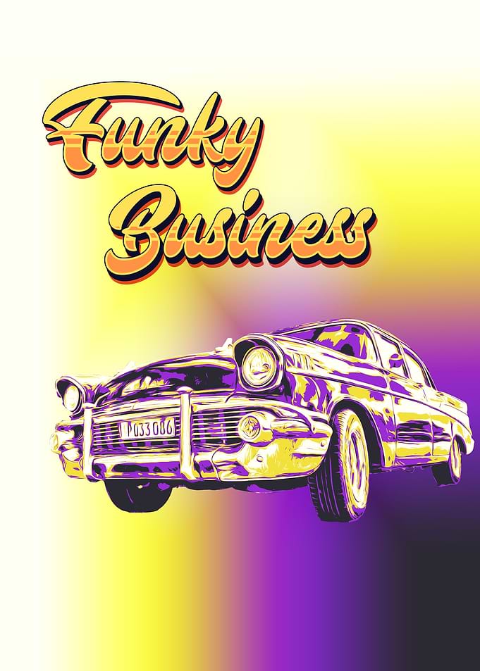 Funky Car Poster