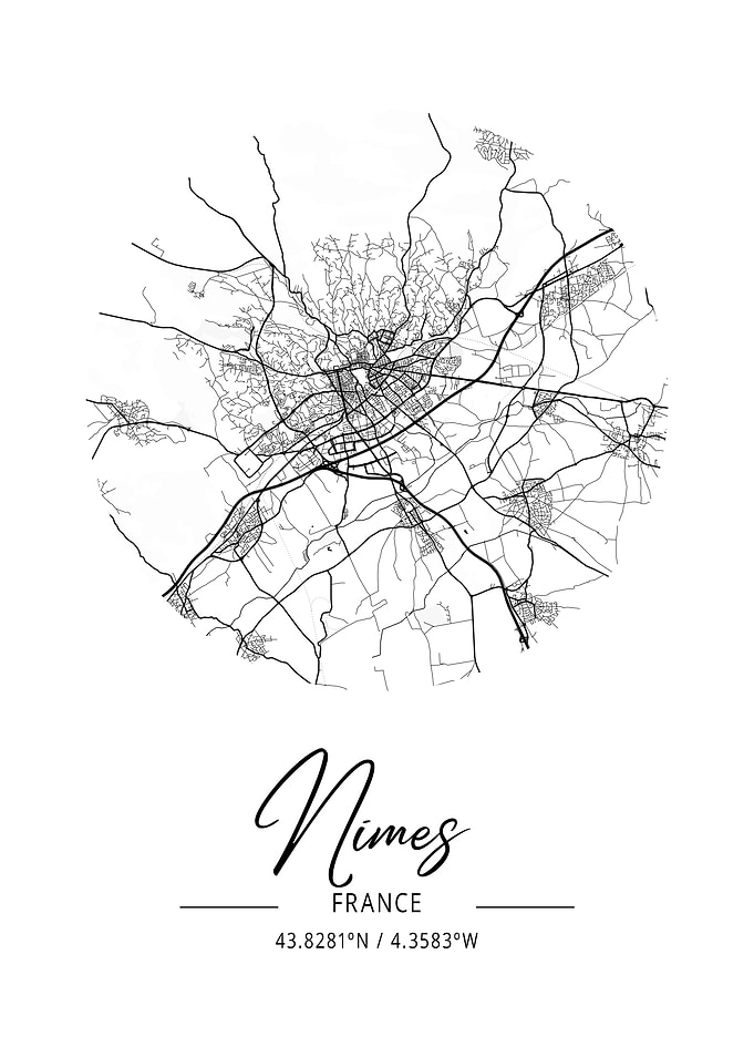 Nmes Area City Map