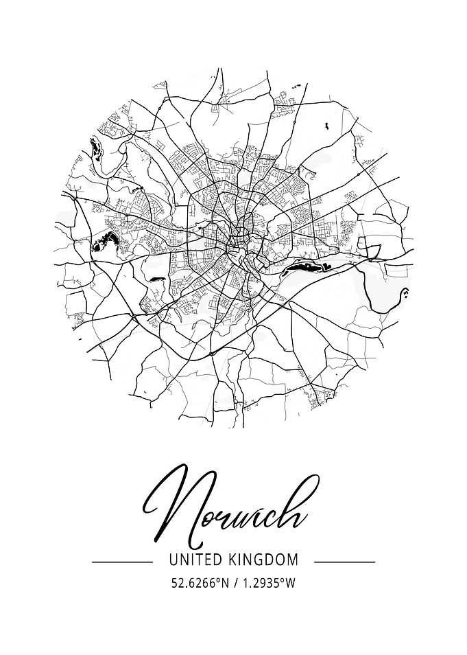 Norwich Area City Map