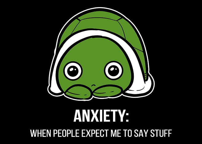 Anxiety Turtle Cute Person