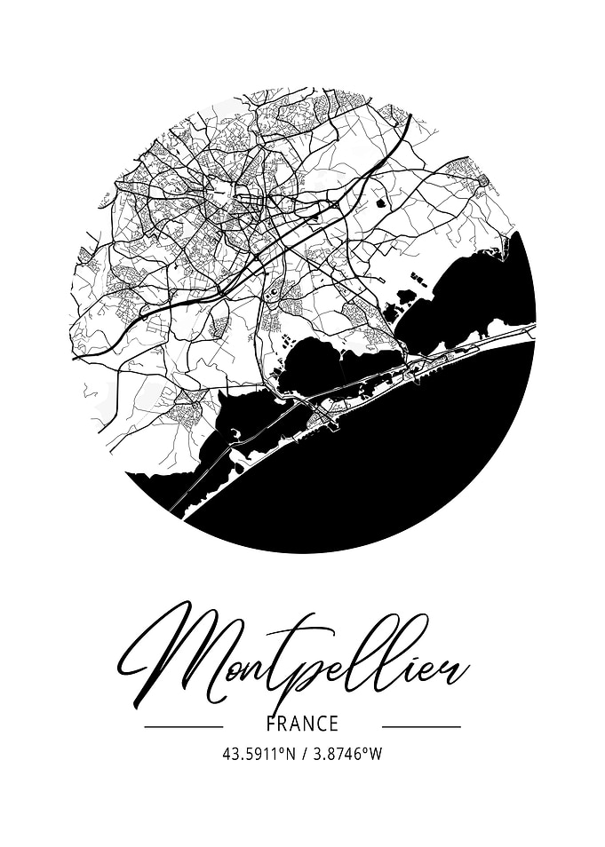Montpellier Area City Map