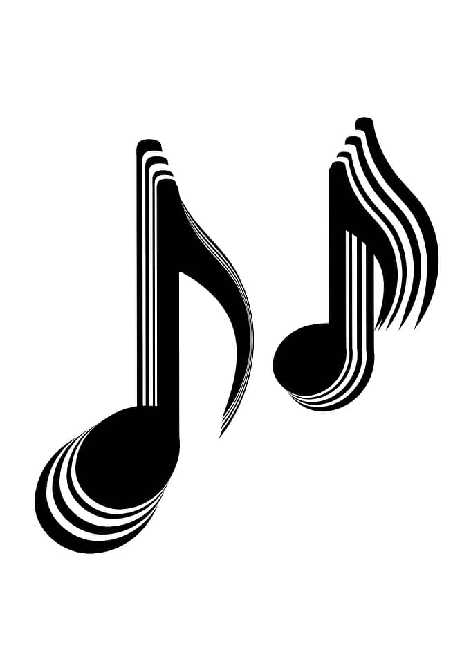 DOUBLE NOTE BLACK WHITE