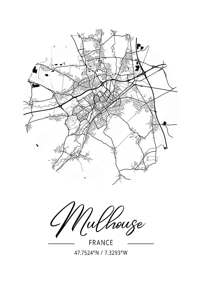 Mulhouse Area City Map