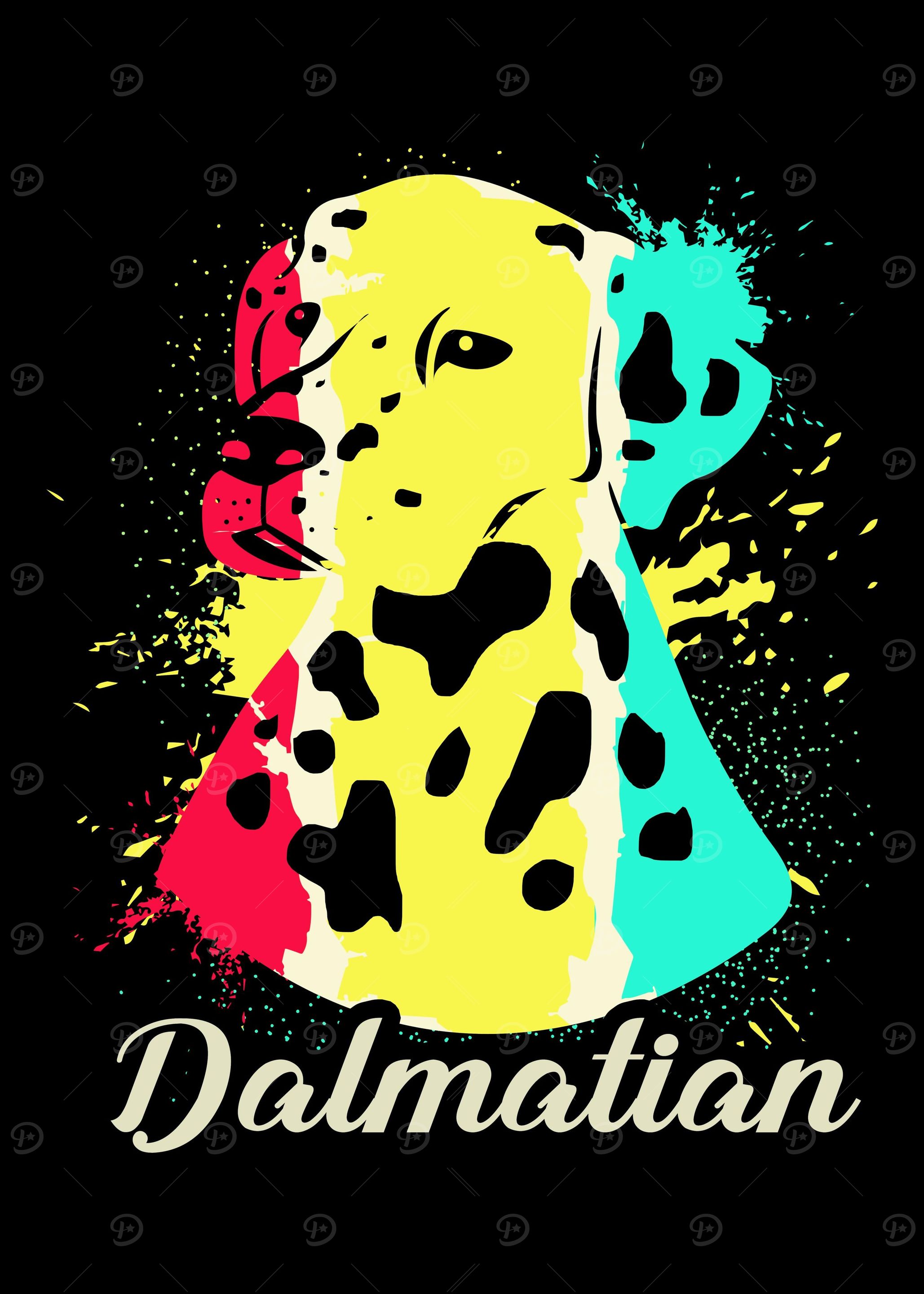 Dalmatian Ink Splash Dog
