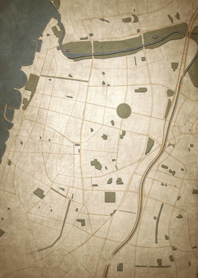 Tel Aviv Downtown Map