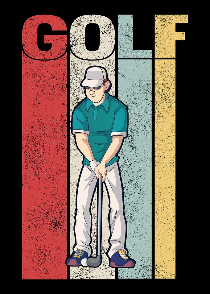 Golfer Golf Retro Golfing