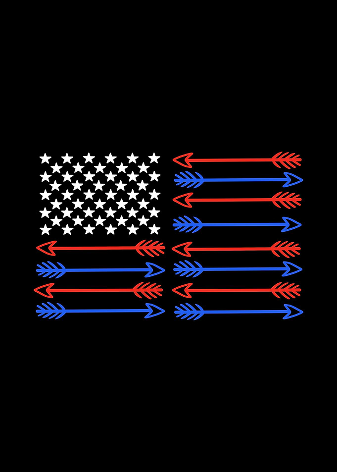 Archery Archer USA Flag